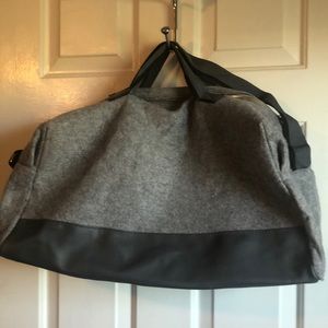 Gray weekender bag